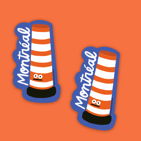 Glossy Orange Cone Sticker