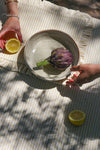 Nappe carrée Stripes jaune
