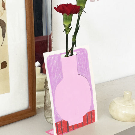 Vase postal Pot rose