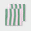 Lot de 2 serviettes de table en coton rayées lilas