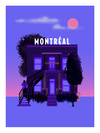 Carte de souhaits Montréal -  Maison violette d'été