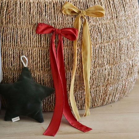 Boucle longue large en tissu rescapé [couleurs variées]