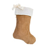 Beige corduroy Christmas stocking