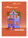Carte de souhaits Montréal - Maison bleue d'été