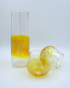 Pitcher and glass in blown glass [various colours]