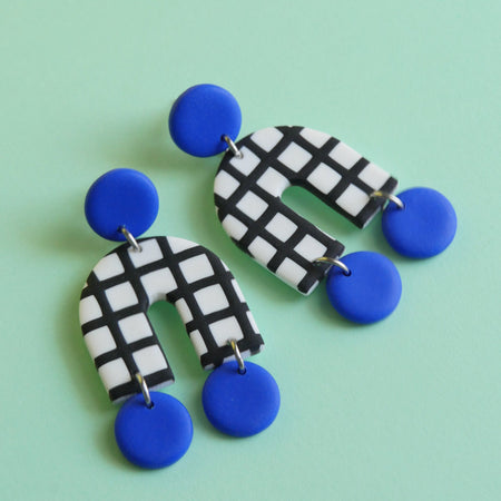 Boucles d'oreilles Arch bleu