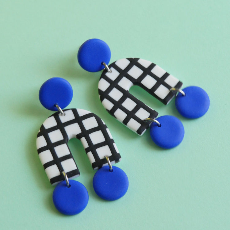 Boucles d'oreilles Arch bleu