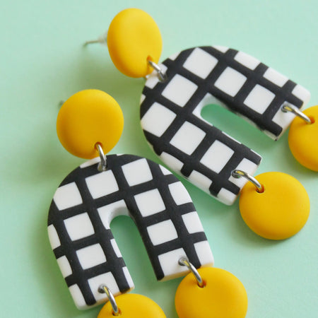 Boucles d'oreilles Arch jaune
