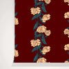 Poppy velvet wallpaper