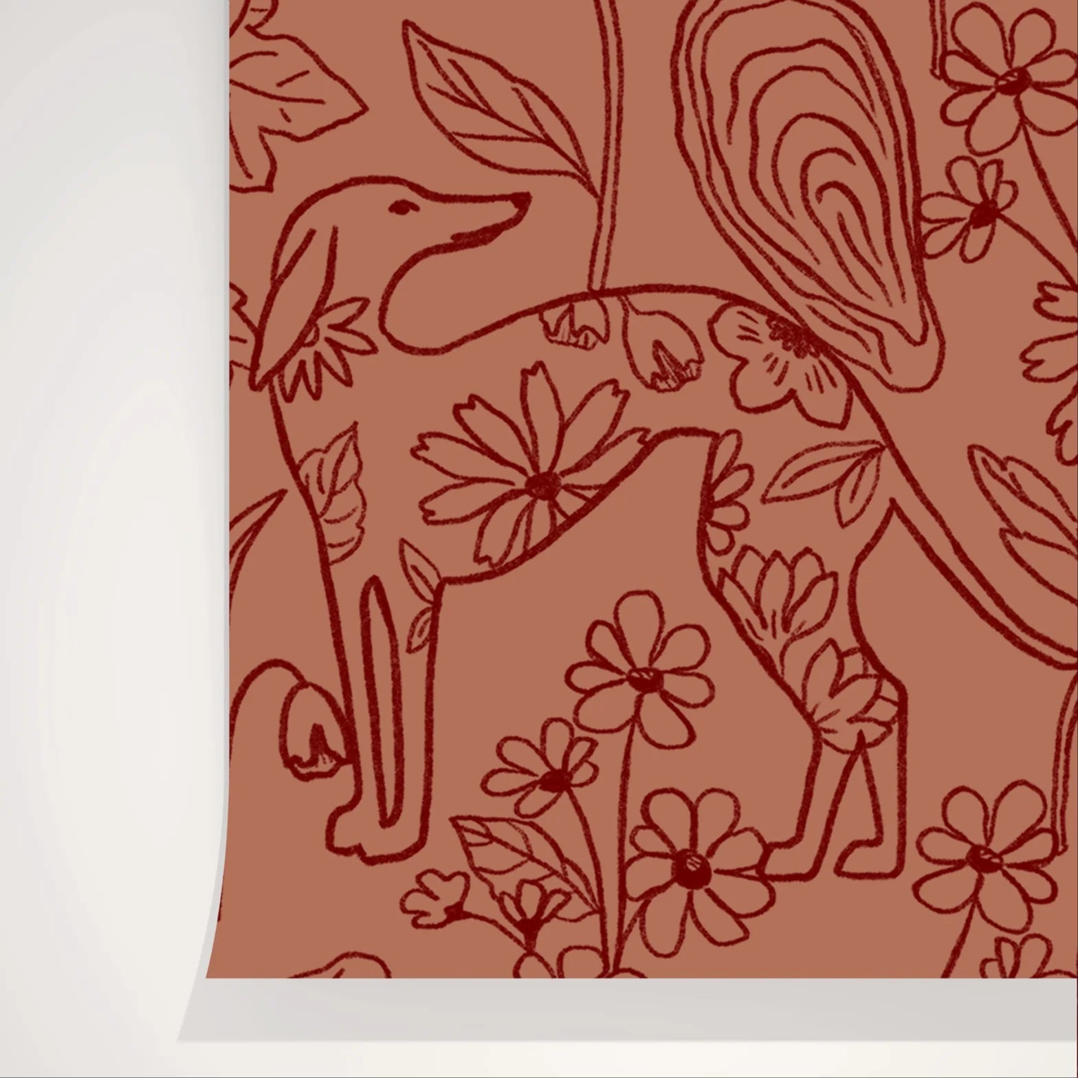 Papier peint Quattrocento terre
