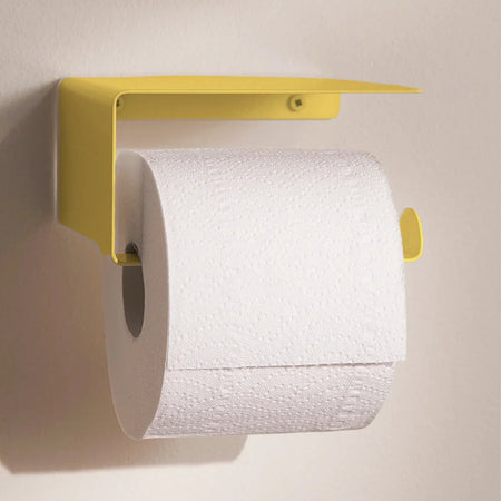 Yellow toilet paper holder 