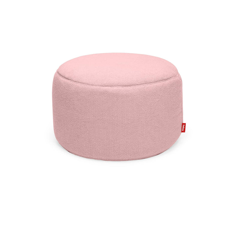 Pouf ottoman Sherpa rose [en stock]