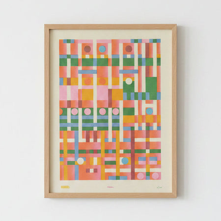 Affiche risographie 'Pinball'
