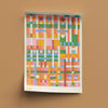 Affiche risographie 'Pinball'