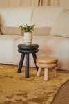 Black Pluma wooden stool 