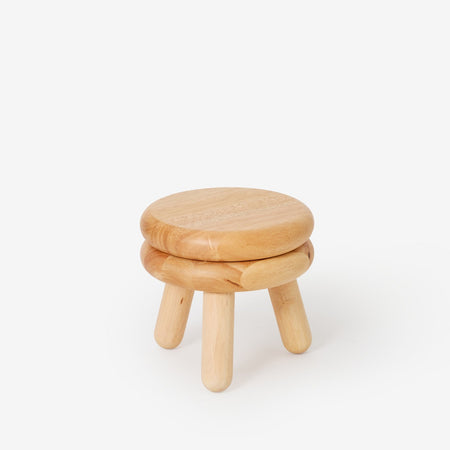 Small Pluma wooden stool 