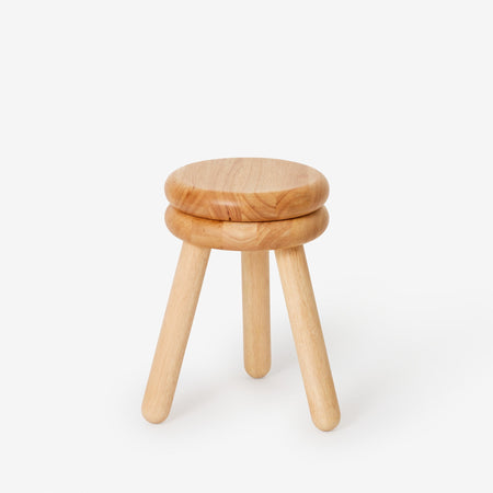Large Pluma wooden stool 
