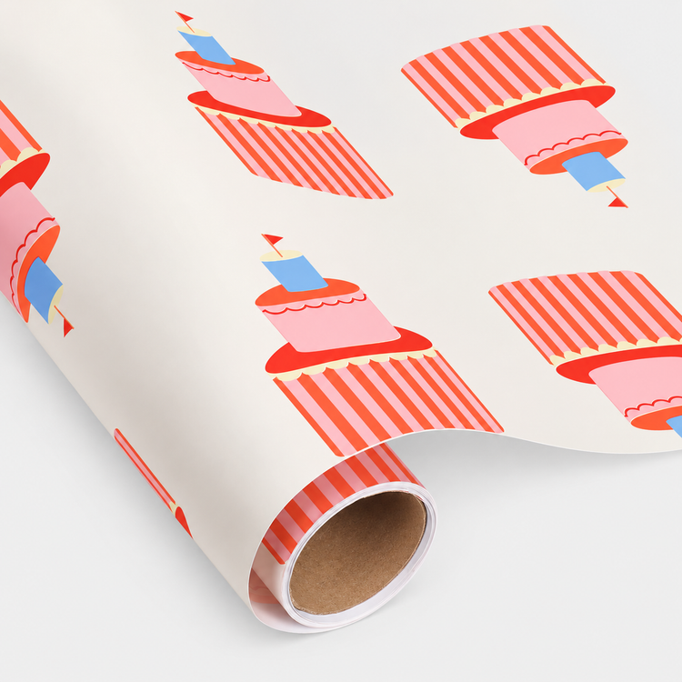 Rouleau de papier d'emballage Party Cake 3m
