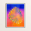 Affiche risographie 'A Flower at Sunset'