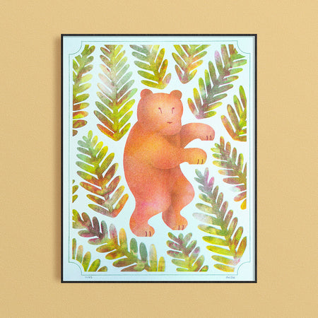 Affiche risographie 'Ours'