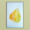Affiche risographie 'Poire'