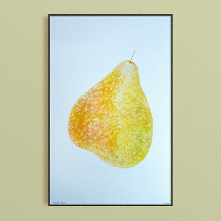 Affiche risographie 'Poire'