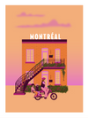 Carte de souhaits Montréal - Maison orange d'été
