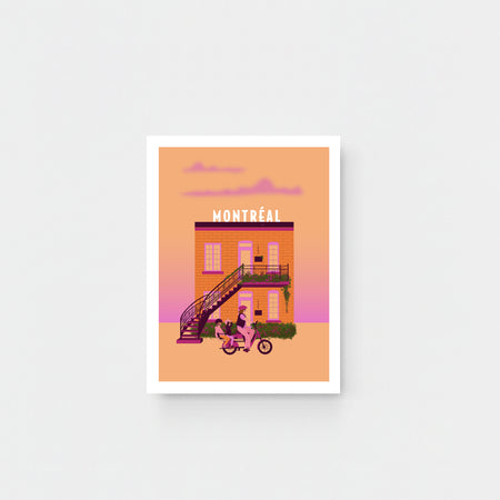 Carte de souhaits Montréal - Maison orange d'été