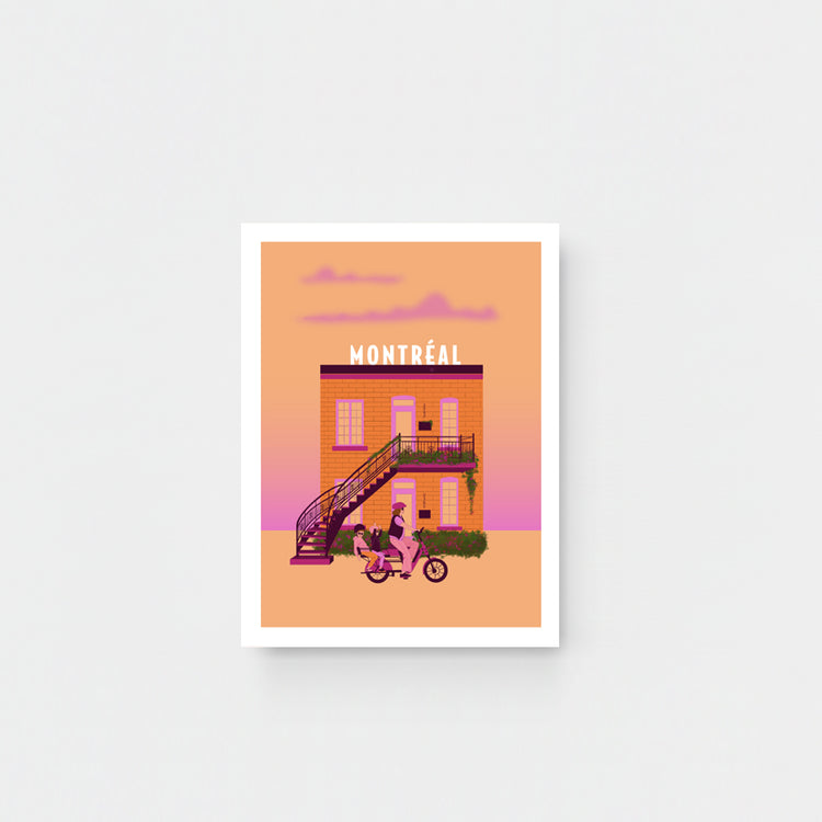 Carte de souhaits Montréal - Maison orange d'été