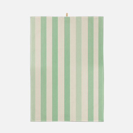 Green striped dishcloth