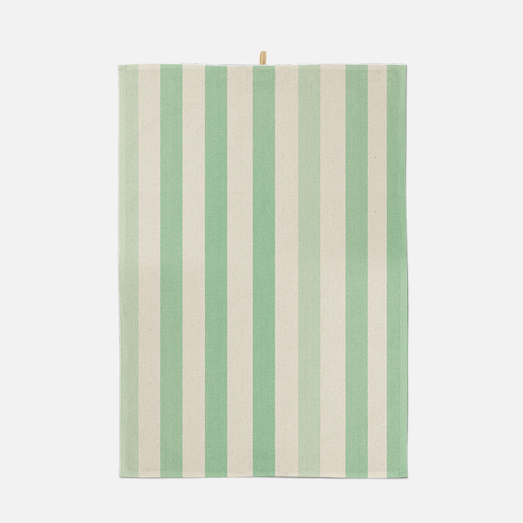 Green striped dishcloth