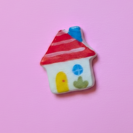Épinglette en céramique Maison