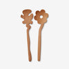 Wooden salad utensils Flowers