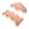Plateau en céramique pêche moucheté [modèles variés]