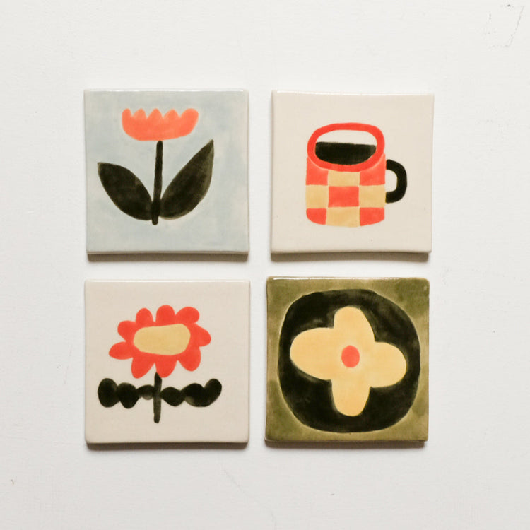 Ceramic Coaster / Tile [Various Designs]