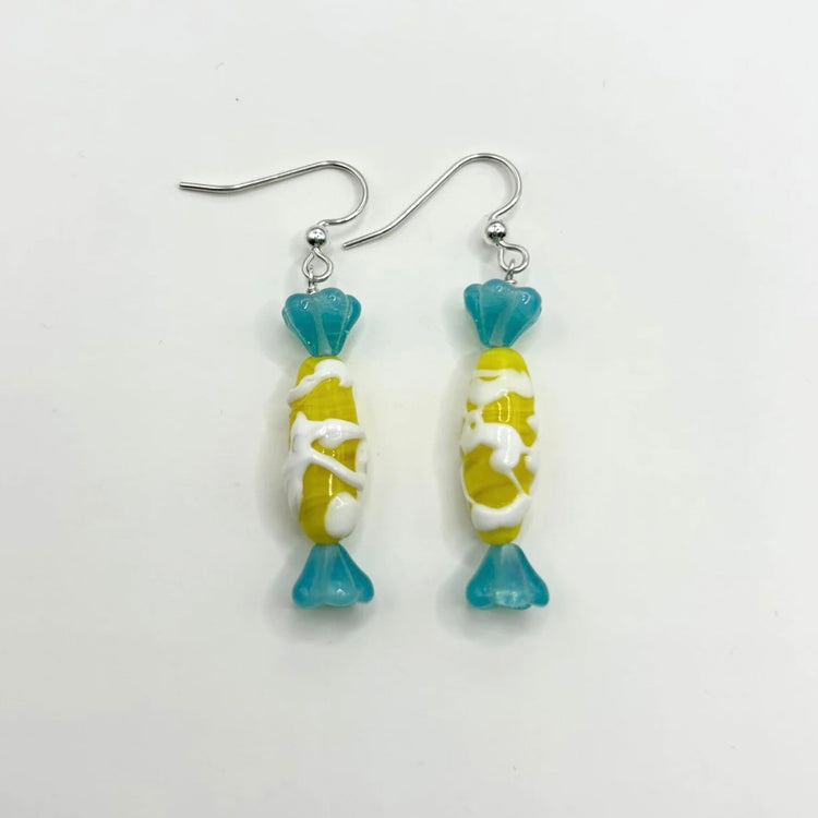 Boucles d'oreilles Yellow Splatter Candy