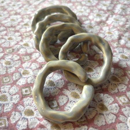 Ensemble de 6 ronds de serviette Girl Dinner