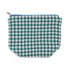 Trousse de toilette en coton recyclé vert et rose