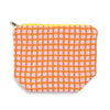 Trousse de toilette en coton recyclé orange et rose
