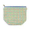 Trousse de toilette en coton recyclé jaune et vert