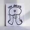 Petite oeuvre Buddy 'You Shine' encadrée [tel quel]