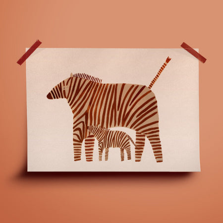 Affiche 'Zebra Family'