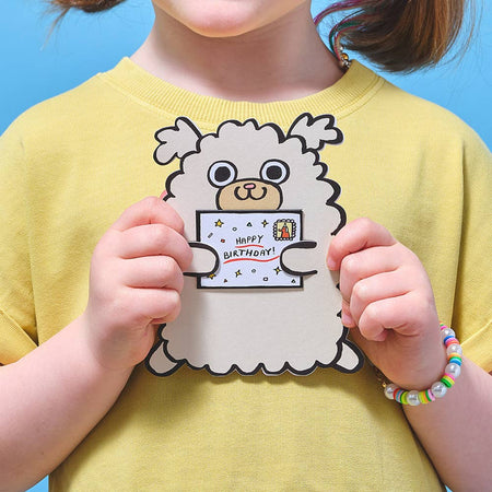 Carte de souhaits Chien & petite carte