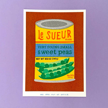 Affichette risographie 'A Can of Sweet Peas'