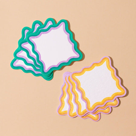 Set of 8 Wavy Paper Coasters