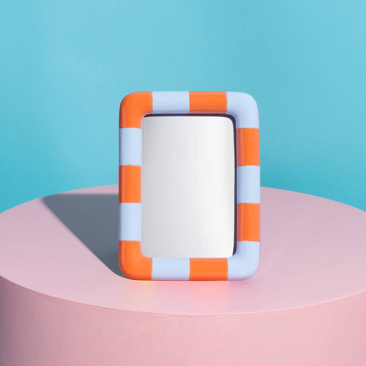 Cadre rayé Savoy orange et bleu