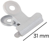 Pinces bulldog métalliques blanches [formats variés]