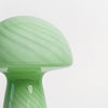 Green glass mushroom lamp 