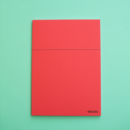 Coral lined notebook