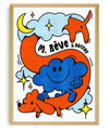 Affiche risographie 'Monsieur Rêve'